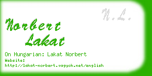 norbert lakat business card